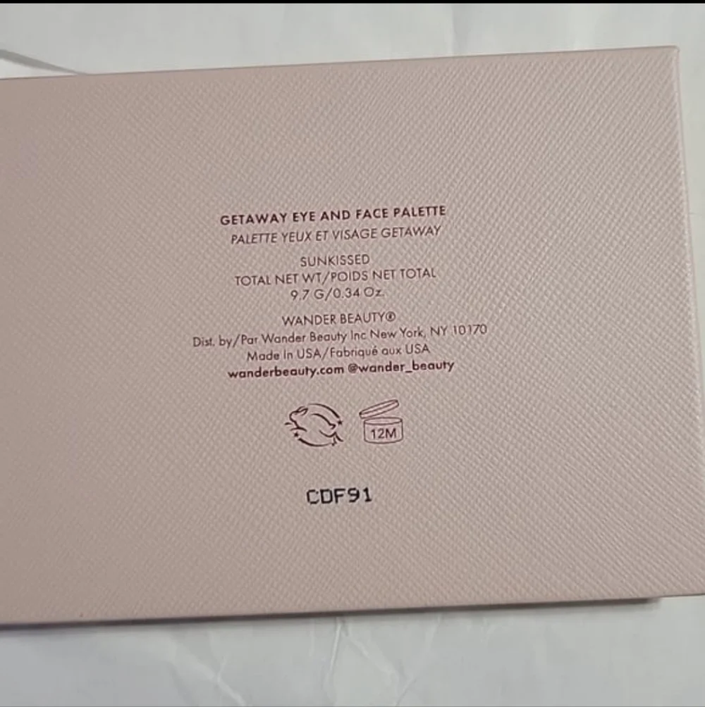 Wander Beauty Sunkissed Getaway Eye And Face Palette NIB